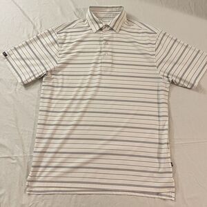 Straight Down Performance Golf Polo Men's Size‎ Medium Shirt White